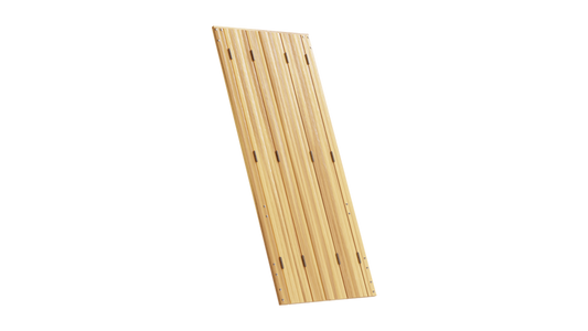 Persienne repliable bois à vernir 4 vantaux projection