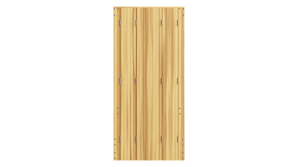 Persienne repliable bois à vernir 4 vantaux