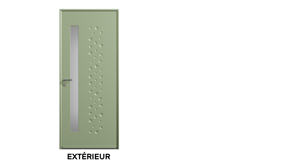 Porte d'entrée acier Cassagne bicoloration