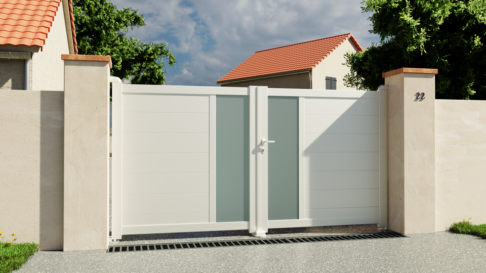 Portail battant aluminium Bordeaux