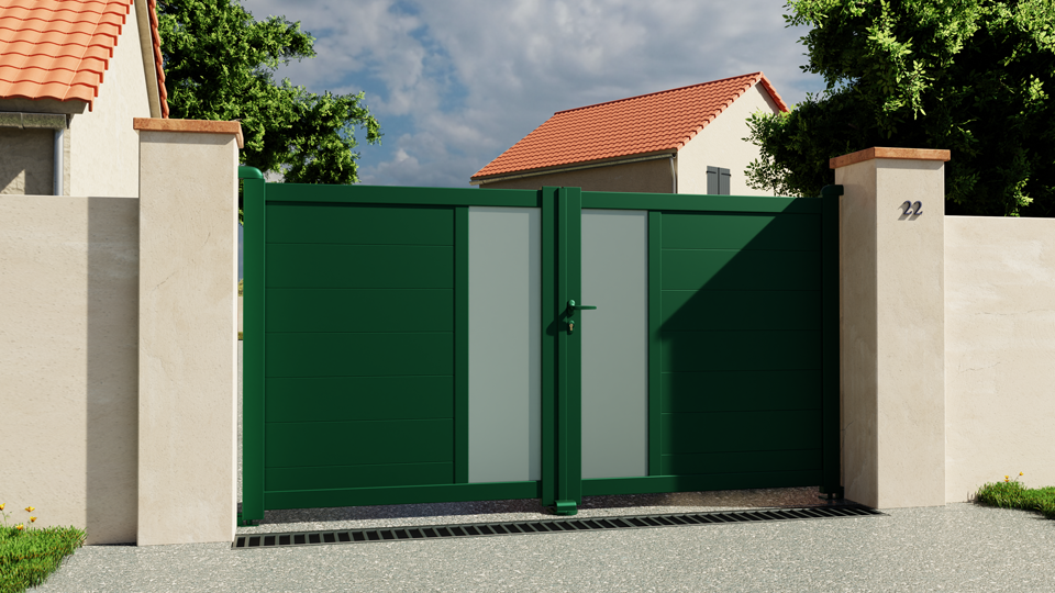 Portail battant aluminium Bordeaux