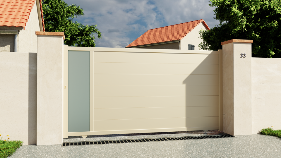 Portail coulissant aluminium Bordeaux