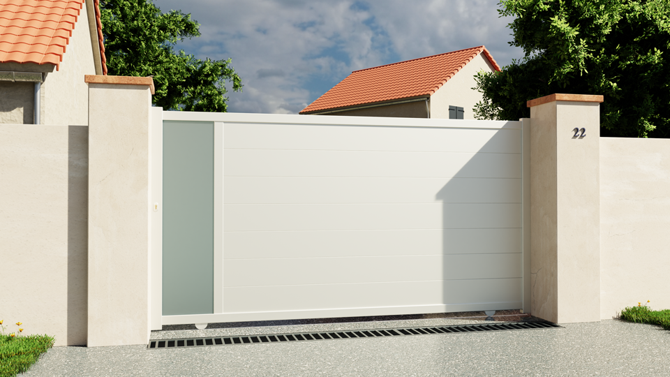 Portail coulissant aluminium Bordeaux