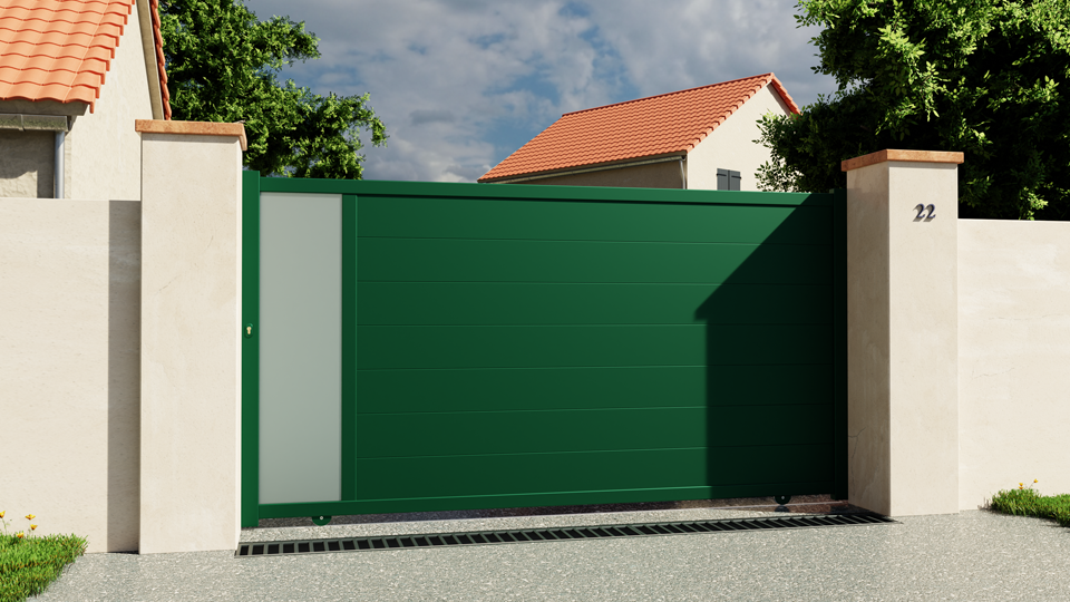 Portail coulissant aluminium Bordeaux