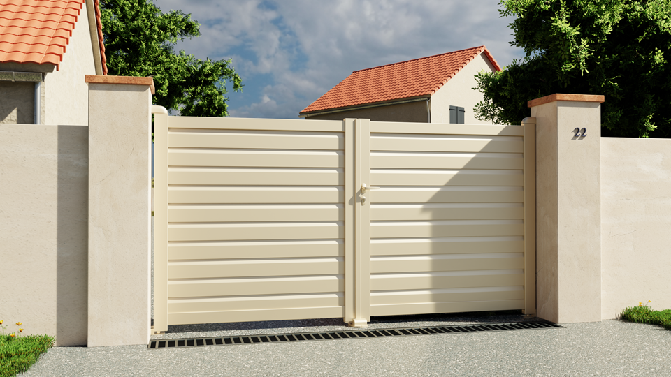 Portail battant aluminium Roubaix