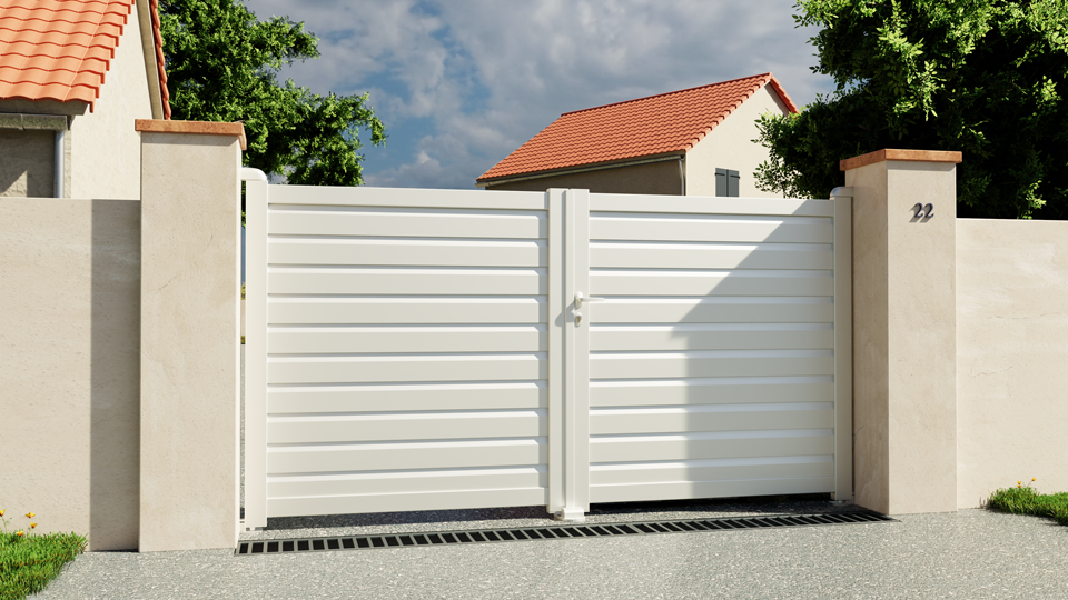 Portail battant aluminium Roubaix