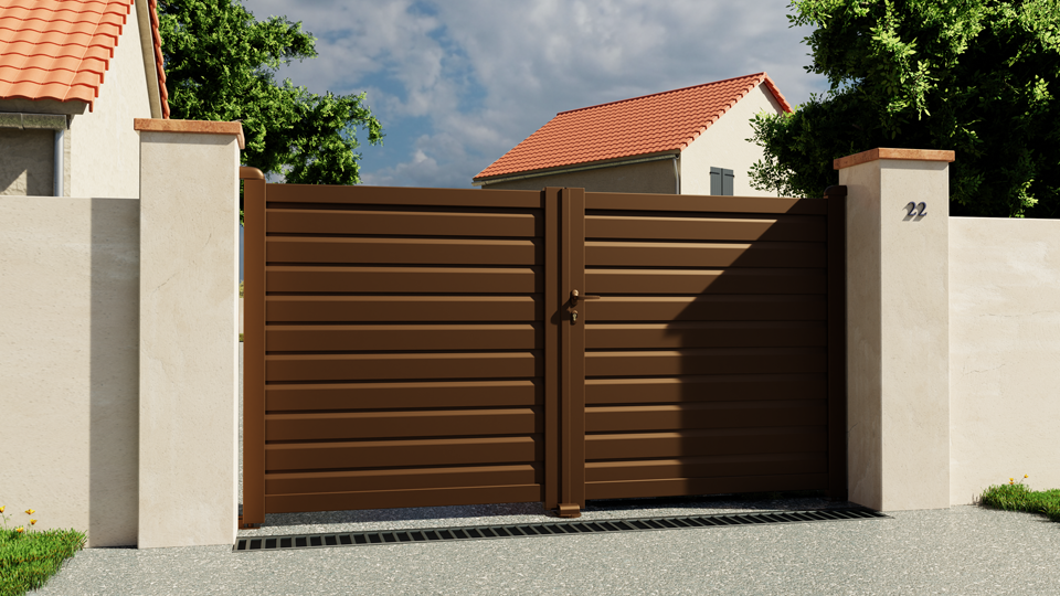 Portail battant aluminium Roubaix