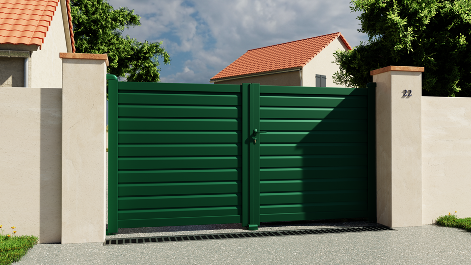 Portail battant aluminium Roubaix