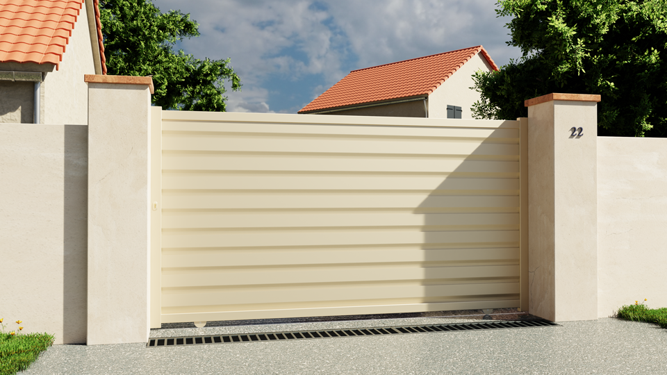 Portail coulissant aluminium Roubaix