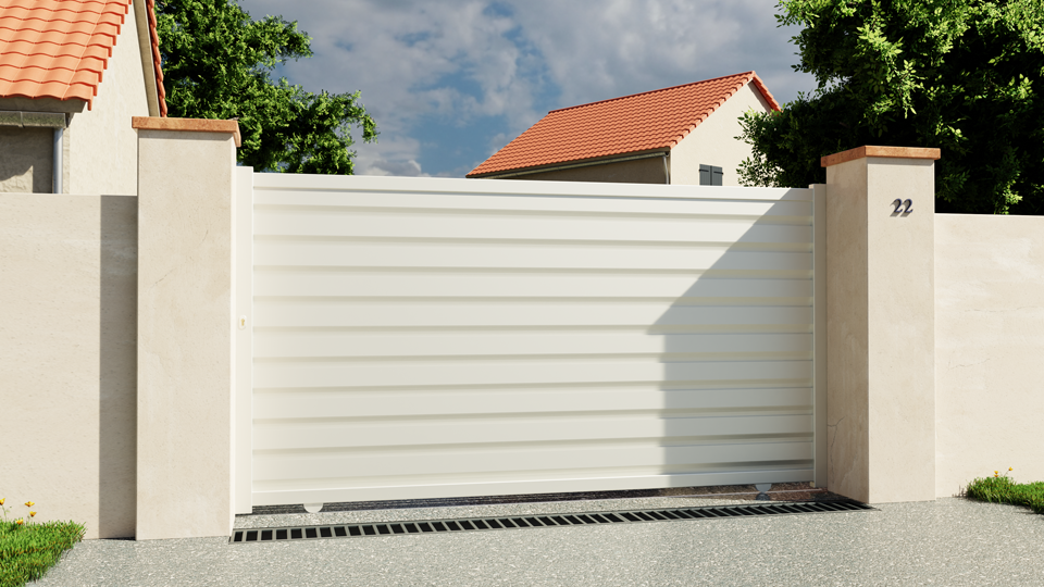 Portail coulissant aluminium Roubaix