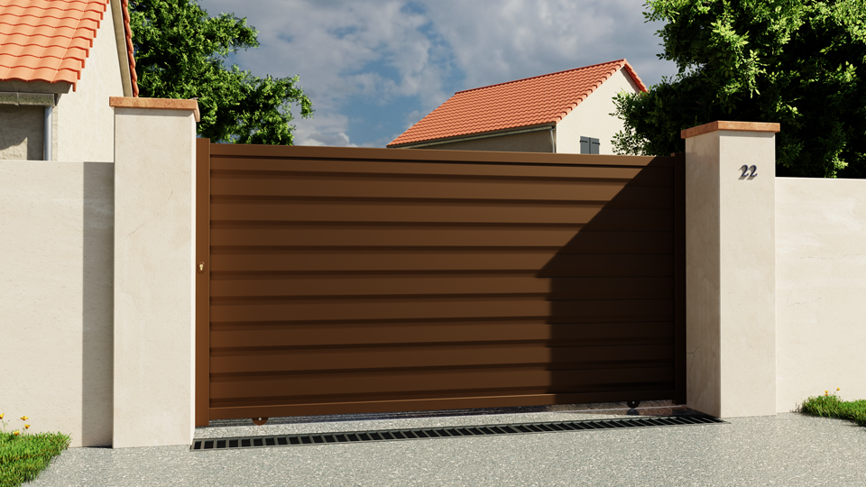 Portail coulissant aluminium Roubaix