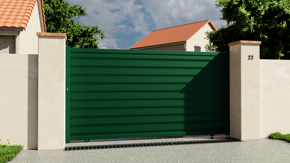 Portail coulissant aluminium Roubaix