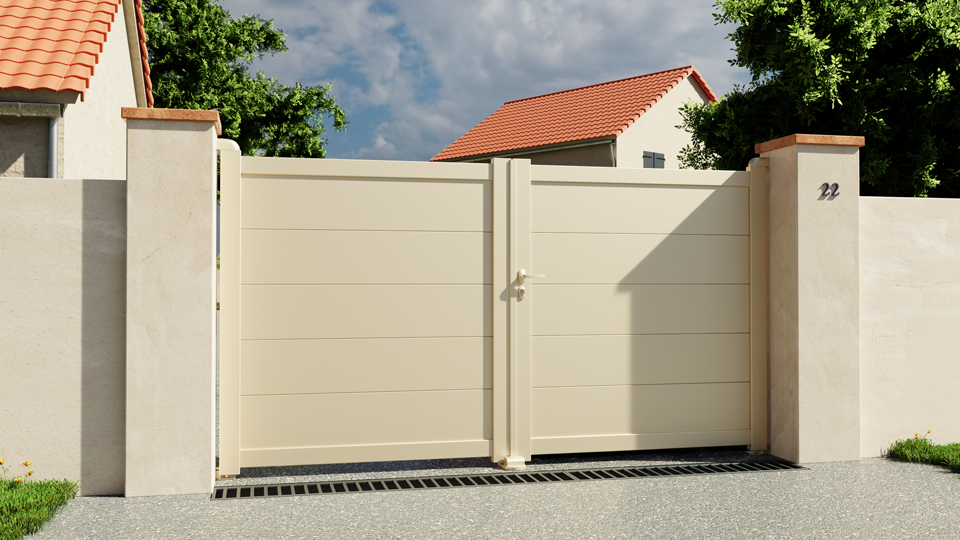 Portail battant aluminium Rouen