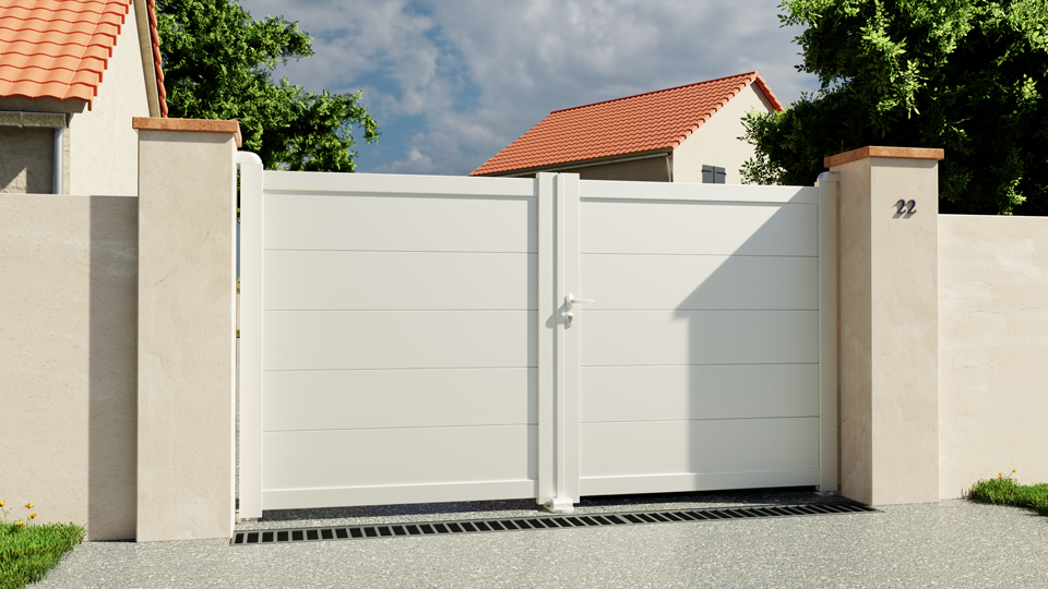 Portail battant aluminium Rouen