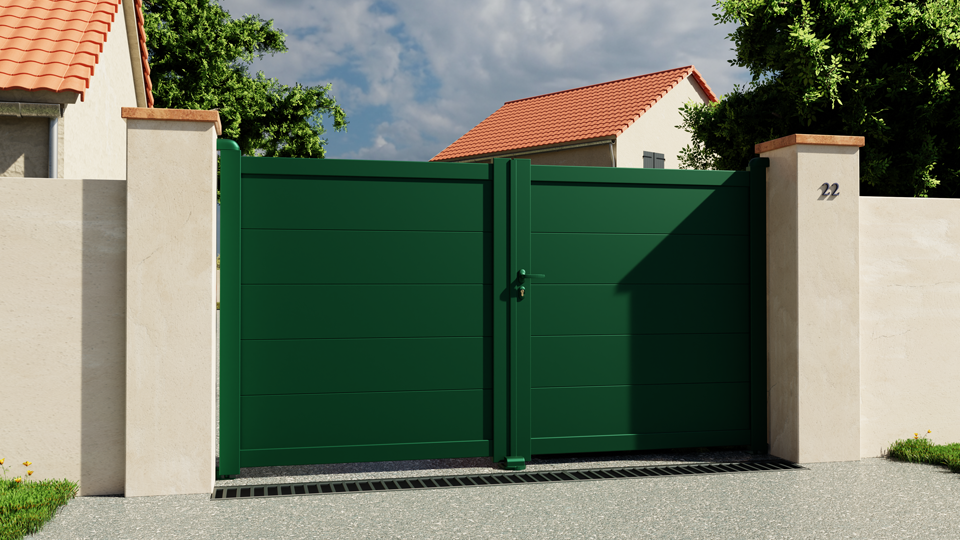 Portail battant aluminium Rouen