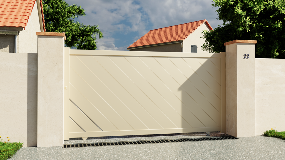 Portail coulissant aluminium Royan