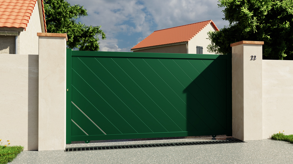 Portail coulissant aluminium Royan