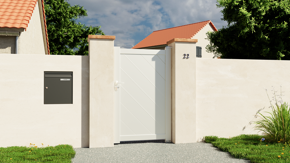 Portillon en aluminium Evreux