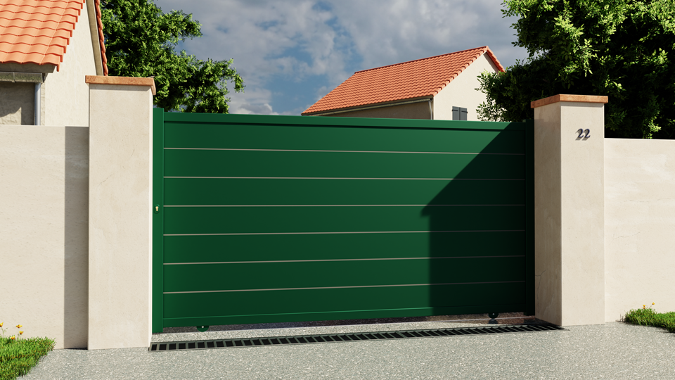 Portail coulissant aluminium Boulogne