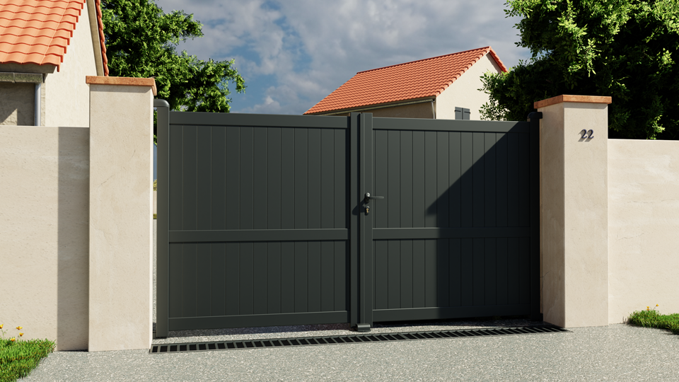 Portail battant aluminium Deauville