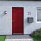 Porte d'entrée aluminium Orange monocoloration