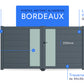 Portail battant aluminium Bordeaux