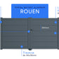 Portail battant aluminium Rouen