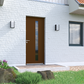 Porte d'entrée aluminium Lizières monocoloration
