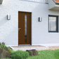 Porte d'entrée aluminium Lizières monocoloration