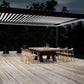 Pergola bioclimatique adossée lames parallèles Antibes