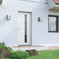 Porte d'entrée aluminium Lizières monocoloration