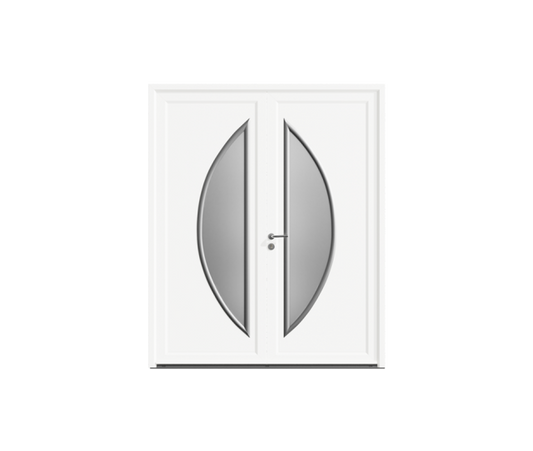 Porte d'entrée PVC Tichey 2 vantaux
