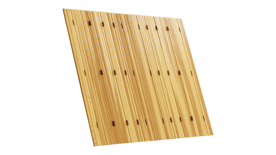 Persienne repliable bois 10 vantaux projection