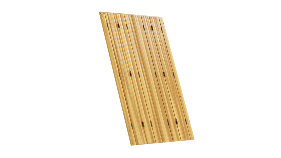 Persienne repliable bois 6 vantaux projection