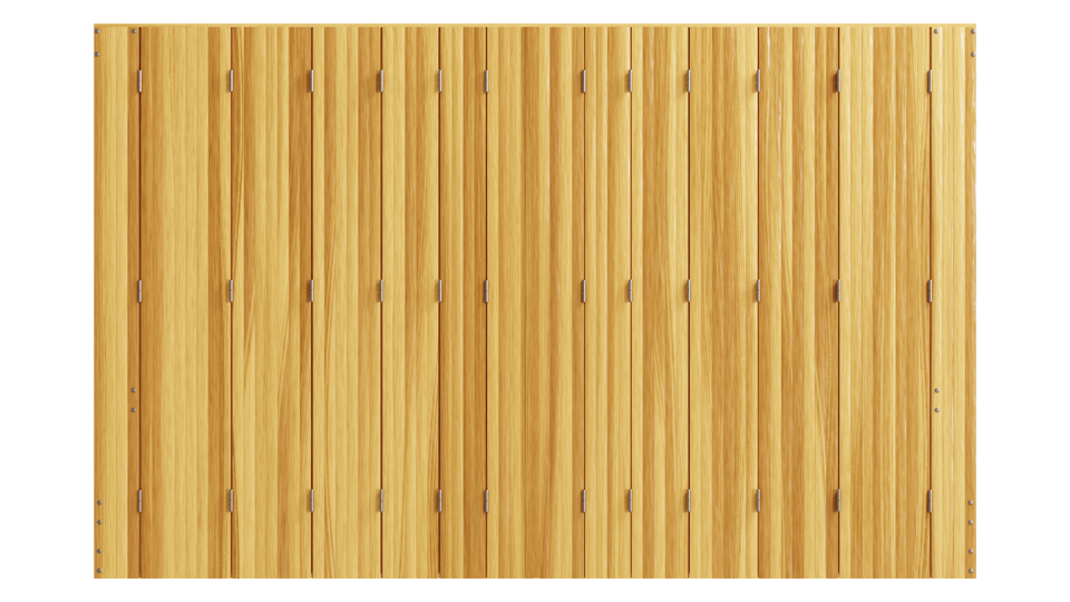 Persienne repliable bois 12 vantaux
