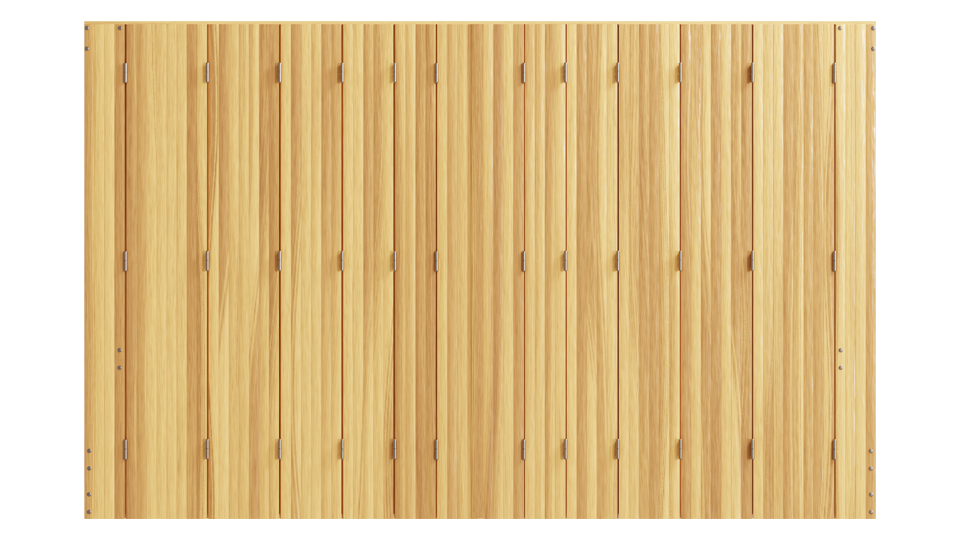 Persienne repliable bois à vernir 12 vantaux