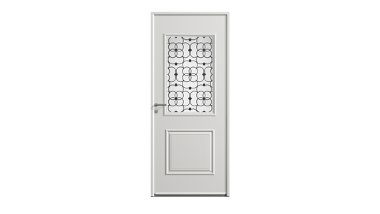 Porte d'entrée acier Briollay monocoloration
