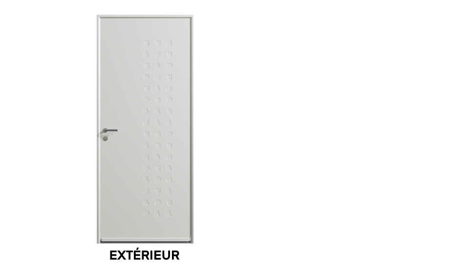 Porte d'entrée acier Cazac bicoloration