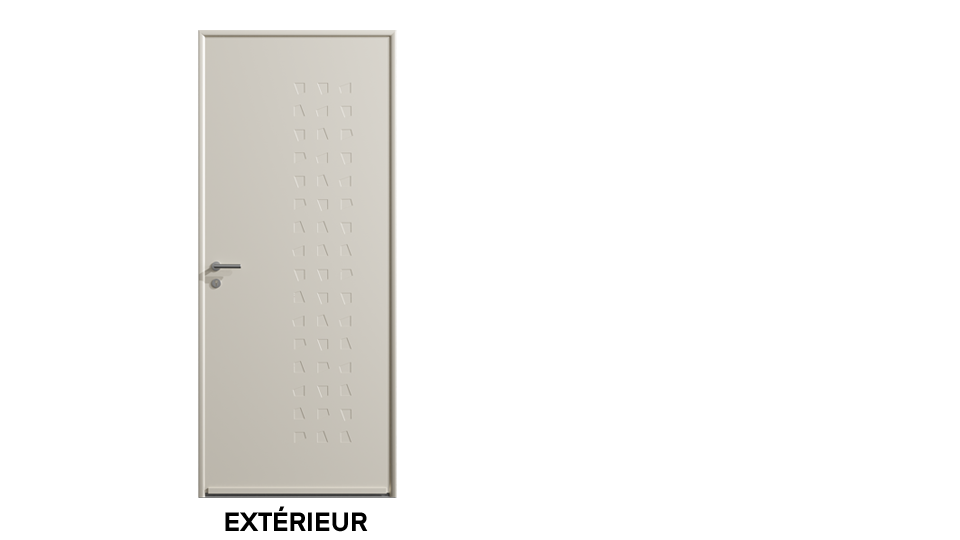 Porte d'entrée acier Cazac bicoloration
