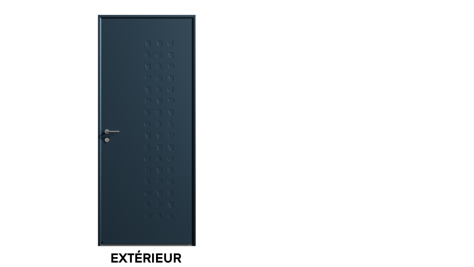 Porte d'entrée acier Cazac bicoloration