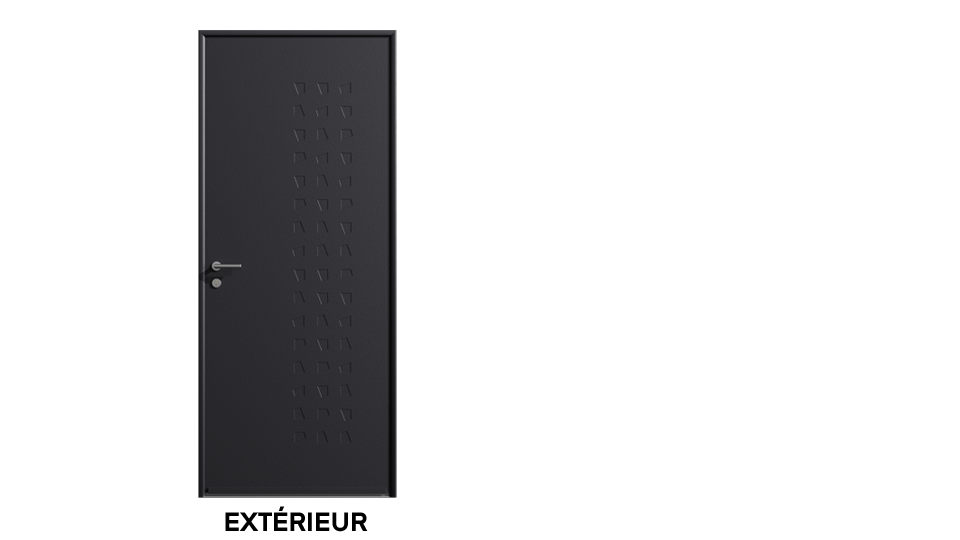Porte d'entrée acier Cazac bicoloration