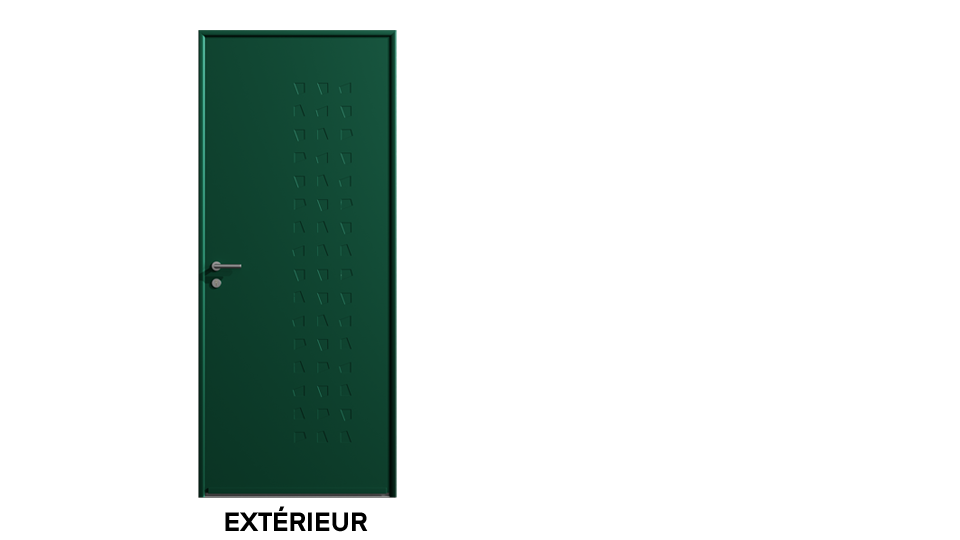 Porte d'entrée acier Cazac bicoloration