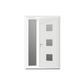 Porte d'entrée PVC Neuillac 2 vantaux inégaux