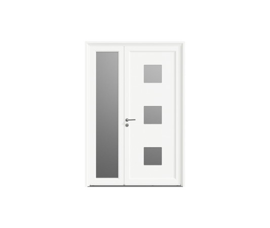 Porte d'entrée PVC Neuillac tiercé