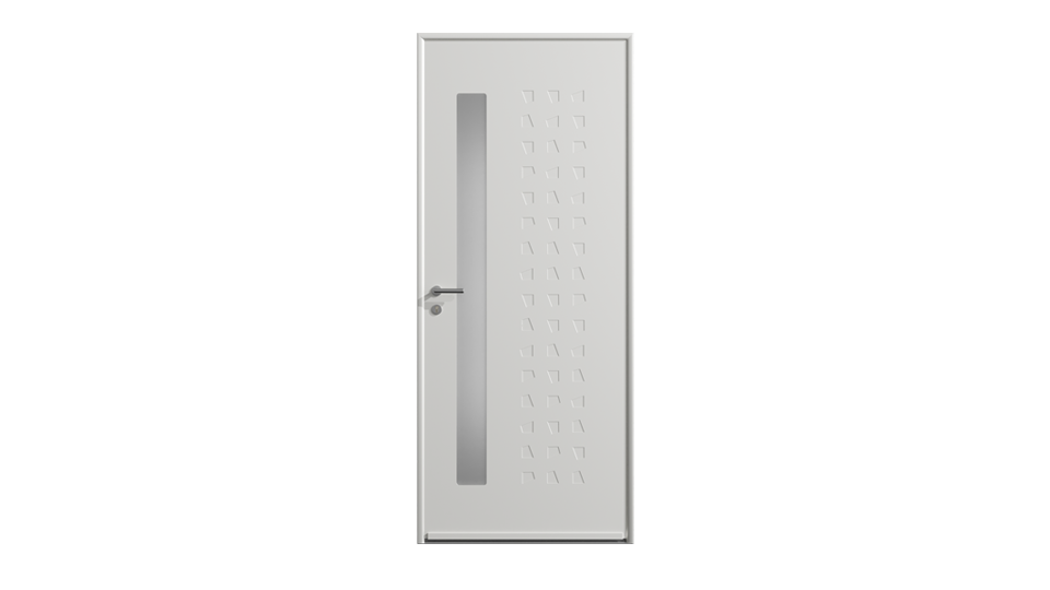 Porte d'entrée acier Larcan monocoloration