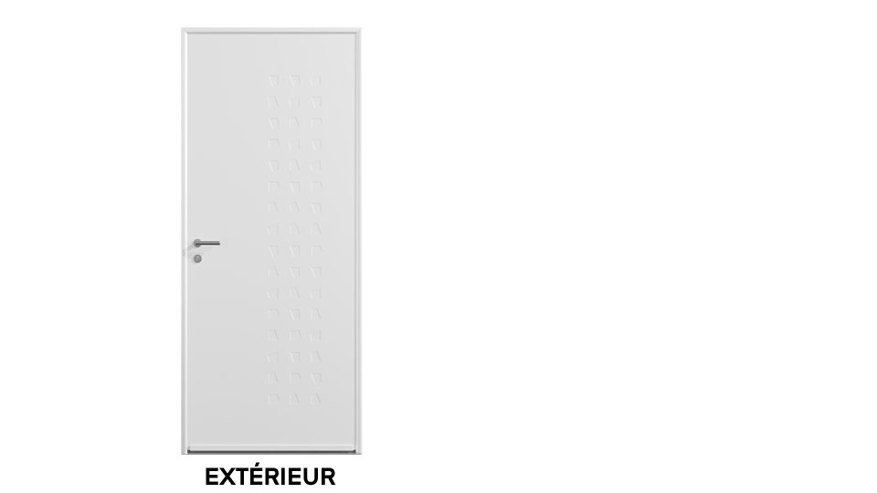 Porte d'entrée acier Cazac bicoloration