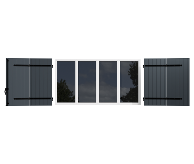 Volet battant aluminium 4 vantaux 27mm