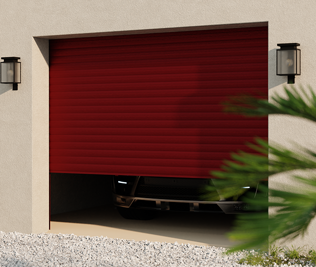 Porte de garage à enroulement - Pose en applique intérieur
