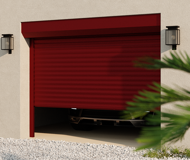 Porte de garage à enroulement - Pose sous linteau extérieur