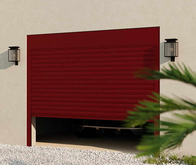 Porte de garage à enroulement - Pose sous linteau intérieur